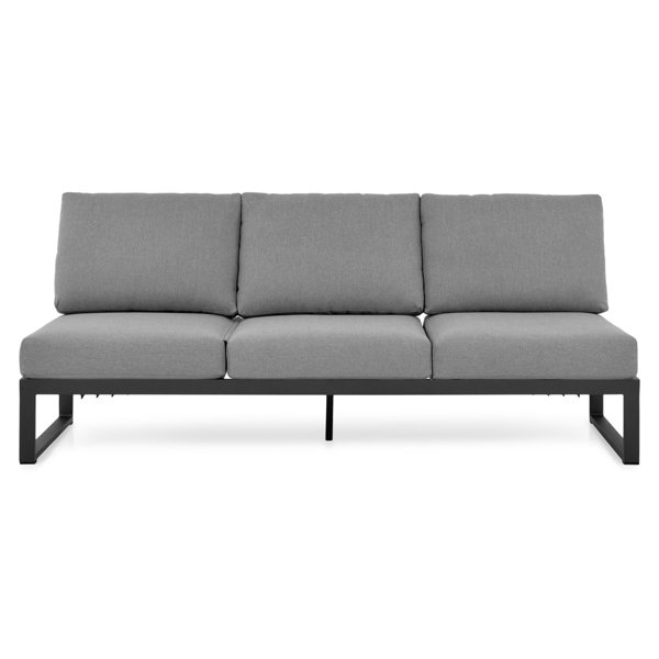 Brayden Studio Peace 198Cm Wide Outdoor Garden Sofa with Cushions